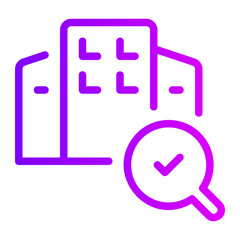 office inspection gradient icon