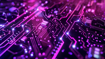 futuristic technology wallpaper with glowing circuits, tech background 