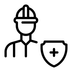 worker line icon