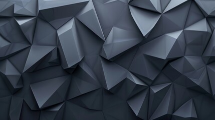 Dynamic abstract black geometric background: contemporary dark banner graphic with layered elements - vector illustration