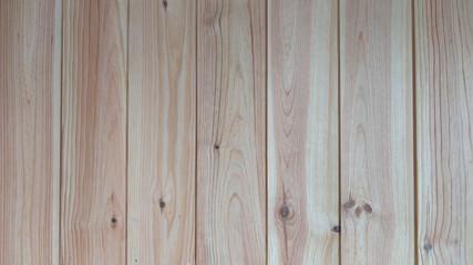 Brown wooden vertical natural pine plank wall texture background horizontal