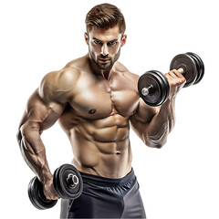 powerful stylish bodybuilder