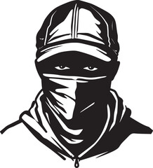 Eclipse Enforcer Hidden Persona with Dark Icon Silent Specter Concealed Features and Emblematic Design