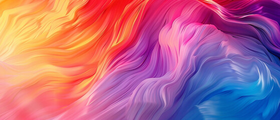 Explore the mesmerizing beauty of a gradient, where colors swirl and mix in a captivating display, their brilliance and intensity portrayed with breathtaking realism in high-definition. - obrazy, fototapety, plakaty