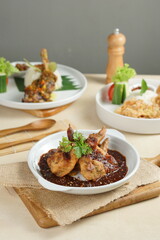 Spicy chicken wings with sambal sauce