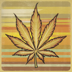 Cannabis marijuana hemp leaf flat icon vector green medicine weed vector herb