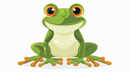 Frog Flat vector isolated on white background 