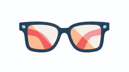 Glasses icon design vector Flat vector isolated on white