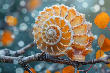 Fotobehang Explore the wonder of Fibonacci sequences in nature through an eyelevel perspective © PTC_KICKCAT