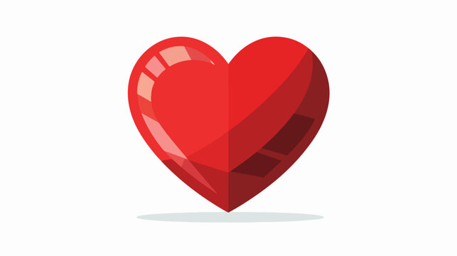 Heart icon image Flat vector isolated on white background
