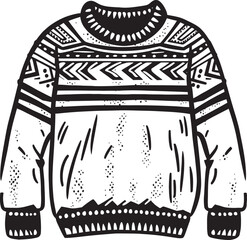 Modern Minimalism Black Logo Design Accentuates Sweater Chic Comfort Sweater with Black Vector Logo Detailing
