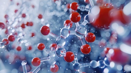 Exploring new frontiers in pharmacology, close-up on molecular compounds, cutting-edge lab, copy space