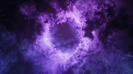 Obraz na płótnie Canvas Dynamic smoke burst with eerie purple glow: perfect halloween atmosphere