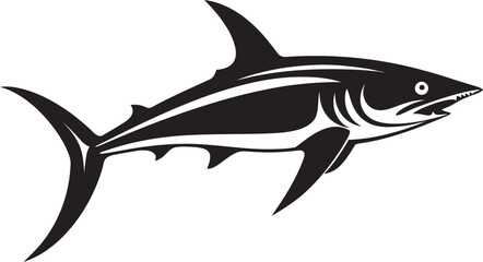 Timeless Majesty Thresher Shark Black Emblem Design Regal Guardian Thresher Shark with Black Icon