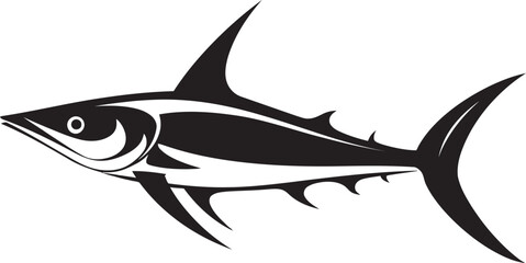 Ethereal Majesty Thresher Shark Black Emblem Design Mysterious Guardian Thresher Shark with Black Icon