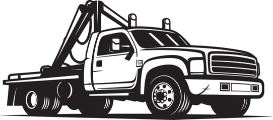 City Cruiser Black Logo Design on Tow Truck Rescue Rigs Tow Truck with Sleek Black Logo