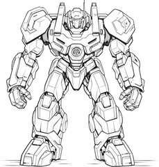 Mecha Matrix Black Vector Icon on Transforming Robot Tech Vanguard Transforming Weapon with Sleek Black Emblem