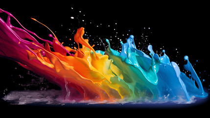 Liquid abstract background illustration colorful fluid splash flow