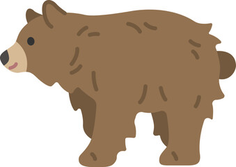 茶色の熊のイラスト