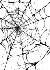 Vector illustration of a Coweb for halloween decoration. Spooky Vibes. Web. Spider.