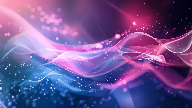 Abstract background with dynamic waves. Vector illustration. Pink and blue colors.
