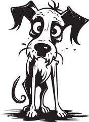 Ghostly Mutant Dog Sinister Black Emblem Chilling Zombie Pet Eerie Black Design