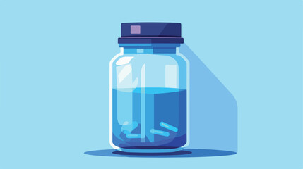 Protein bottle icon flat cartoon vactor illustration