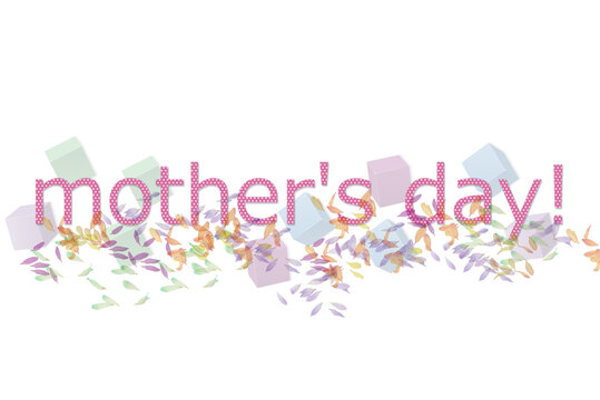 母の日用デザインイラスト　メッセージカード　mother's day
