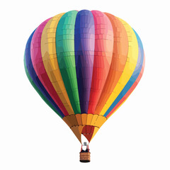 A colorful hot air balloon floating in the sky. clipart