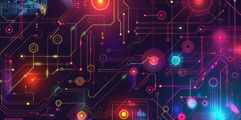 Obraz premium abstract tech futuristic innovative concept background with technology pattern vector