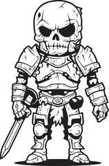 Undead Valor Zombie Knight Soldier Black Vector Emblem Dark Guardian Zombie Knight Soldier Black Logo Icon