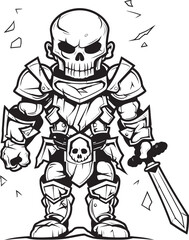 Phantom Defender Zombie Knight Soldier Black Emblem Icon Soulless Warden Zombie Knight Soldier Black Logo Design