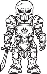 Ghoul Guardian Zombie Knight Soldier Black Emblem Design Shadow Soldier Zombie Knight Soldier Black Icon Emblem