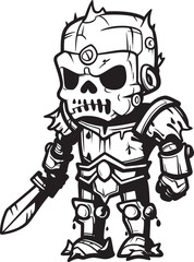 Dark Defender Zombie Knight Soldier Black Emblem Icon Undead Guardian Zombie Knight Soldier Black Logo Emblem