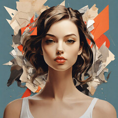 portrait of a woman with hair