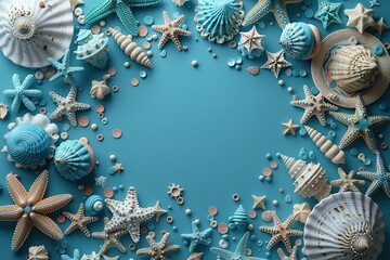 Colorful summer vacation and holiday flat-lay 
