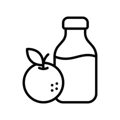 orange juice icon vector design template simple and clean
