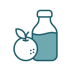 orange juice icon vector design template simple and clean