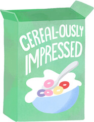 cute hand drawn doodle cereal