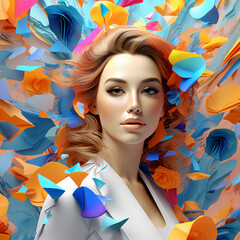 portrait of a woman with flowers