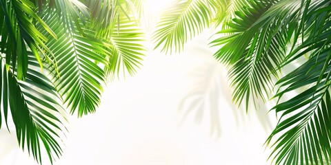 Fototapeta na wymiar Sunlit Palm Trees and the Solar Eclipse of June 2021 Generative AI