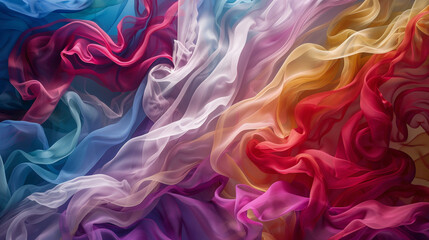 Ribbons of vibrant colors flowing and twisting across the canvas, like a river of creativity captured in motion. - obrazy, fototapety, plakaty