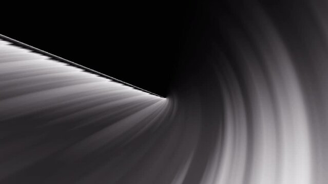 Flowing textured silver metallic wave with black copy space. Abstract luxury modern animation  background