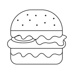 Burger Doodle Food