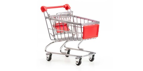 Generate an image of shopping cart on white
