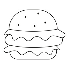 Burger Doodle Food