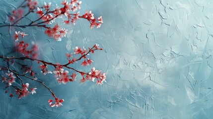 Nature's Elegance: Sakura Blossoms Flourishing on Gentle Pastel Gradient - Elevate Your Design Projects with the Delicate Beauty of Spring and Serenity