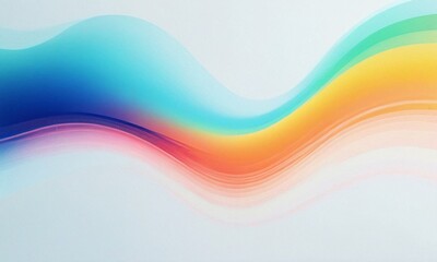  Vibrant orange teal psychedelic grainy gradient color flow wave on white background