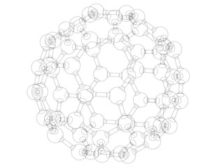 Truncated Icosahedron with Atoms 3D print model