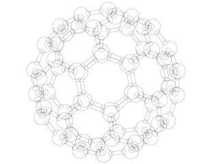 Truncated Icosahedron with Atoms 3D print model